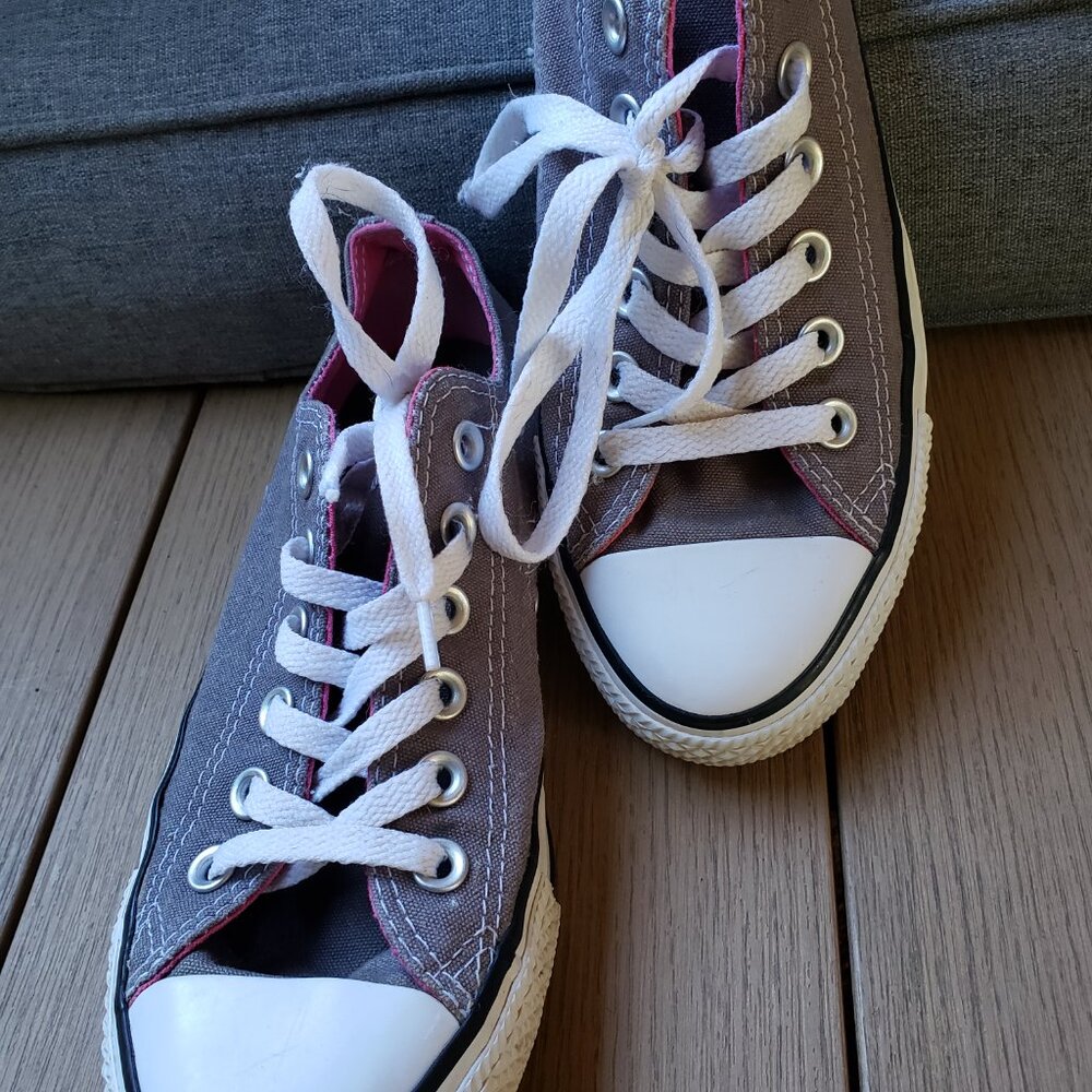 EUC CTAS Converse Double Tongue Ox 553443F Gray (7) KICKS - Picture 6 of 6